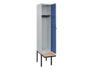 locker met bank,HxBxD 2120x400x815mm,1vak,vak B 400mm,draaigrendel - 2