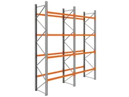 palletstelling,basis+1xaanbouw,HxBxD 4620x3950x1100mm,vakl. 3000kg