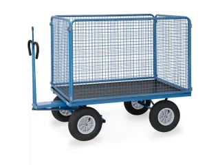 Handtrekwagen Trekoog 6445lz 1000kg 1600x900mm Draadgaas Luchtbanden - 1