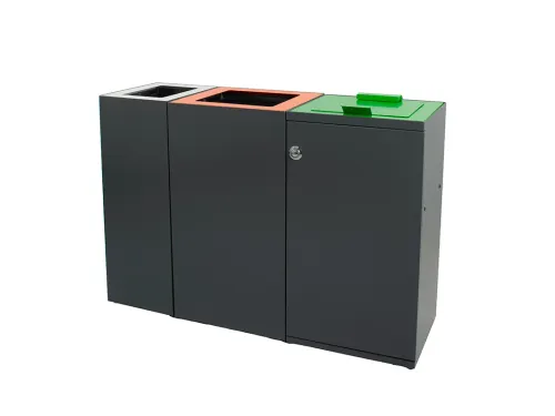 Modulaire afvalscheidingsunit 90 liter Donkergrijs