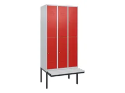 Dubbeldekse dekenkist,HxBxD 2120x900x815mm,3x2vak.,vak B 300mm