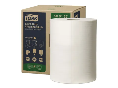 Light-Duty Reinigingsdoek W4 Premium Wit 600vel Doos met 1 Combirol
