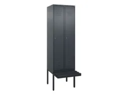 locker met bank,HxBxD 2120x600x815mm,2vak,vak B 300mm,cil.-slot