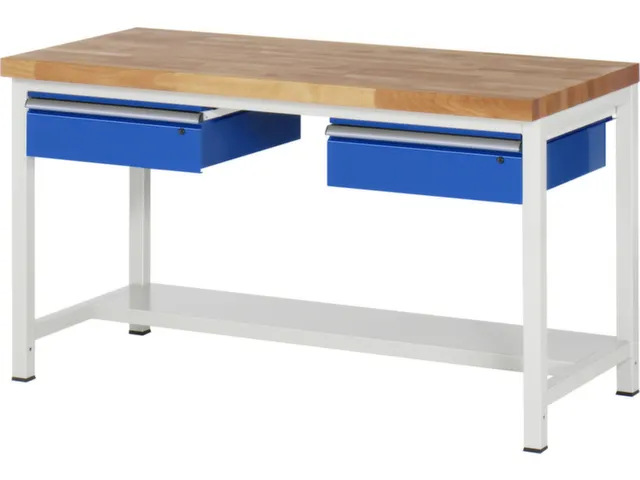 werkbank,HxBxD 840-1040x1500x900mm,beukblad,draagverm. 1250kg,4voeten