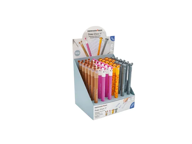 Gelpen Eberhard Faber Animal Erase-It 36st. In display (aap, eenhoorn,