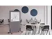Tableau blanc acoustique mobile Silva 200x120cm gris foncé