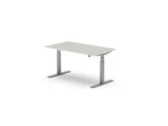 Elektrisch ihv bureau,HxBxD 650-1310x1400x800mm,blad lichtgrijs