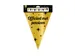 Slinger Folie vlaggen Party Flag Foil 'Pensioen' Goud-Zwart 30cmx10m