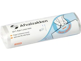 Universal Plus vuilniszak 10 micron 63x70 cm 50L wit rol 50 stuks - 3