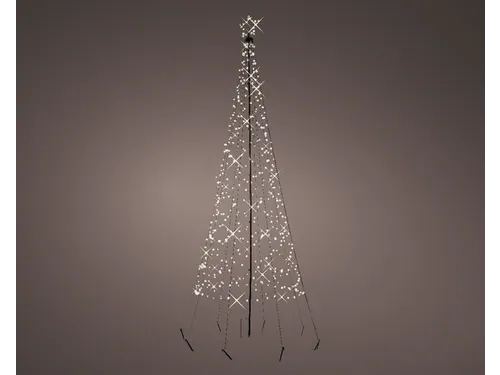 Lumineo ijzer Kerstboom met LED-verlichting 70x200cm