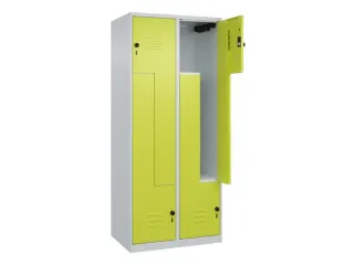Z-garderobekast,HxBxD 1850x800x500mm,vak B 200/400mm,draaigrendel - 2