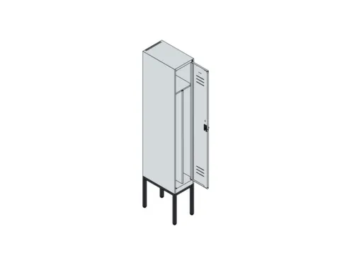 locker voor scheiding van kleding,HxBxD 2120x300x500mm,1vak