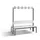 omkleedbank,HxLxD 1650x1500x760mm,HPL wit,frame staal RAL7021
