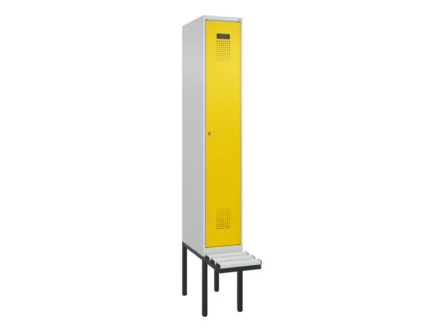 locker met bank,voor scheiding van kleding,HxBxD 2120x300x815mm,1vak