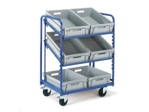 Bijzetwagen Euronorm Bakken 825x610mm Met 6 Eurobakken 200kg