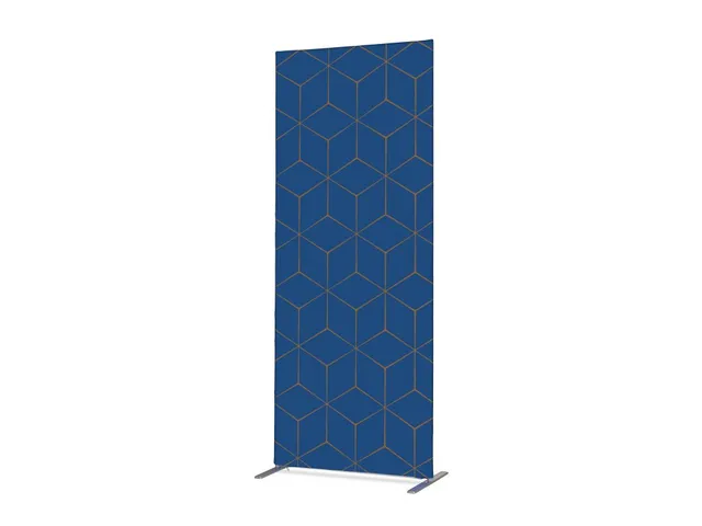 Scheidingswand Textiel Deco 100x200cm Hexagon Blauw Bruin