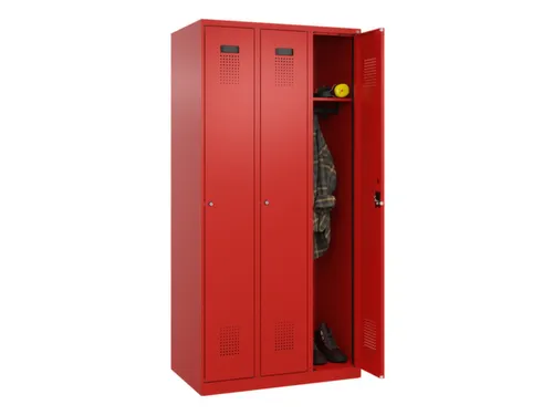 locker,HxBxD 1850x900x500mm,3vak,vak B 300mm,cil.-slot,staand op vloer