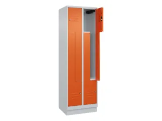 Z-garderobekast,HxBxD 1950x600x500mm,vak B 150/300mm,cil.-slot,sokkel - 2