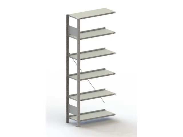 Inhaakstelling Aanbouwveld Verzinkt 1850x756x336mm 6legborden 80kg