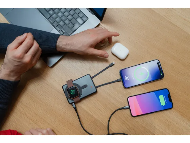Charge 'n' Go Power Bank Magnetisch draadloos opladen 10.000mAh Grijs