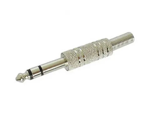 Mannelijke 6.35mm Stereo Jack - Vernikkeld