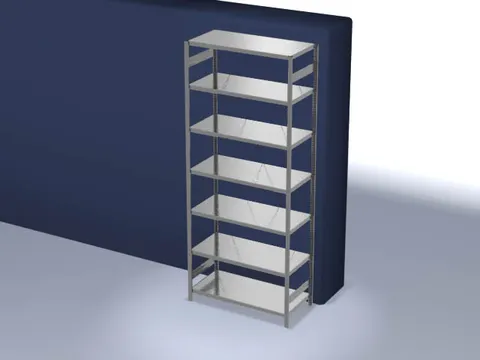 systeemstelling,grondveld,HxBxD 3000x1360x635mm,vakl. 240kg