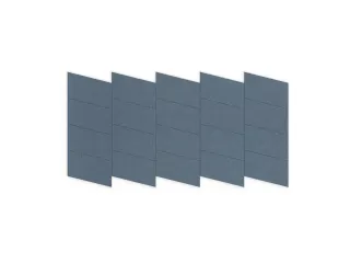 Akoestische PET-vilt Parallellogram tegels blauw 30x25cm 22 stuks - 1