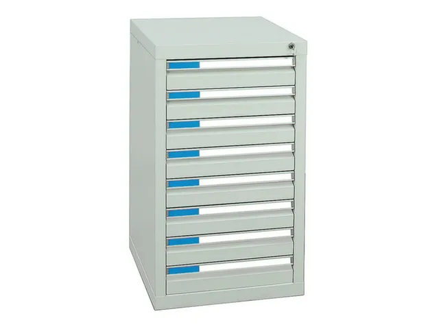 ladekast HxBxD 900x500x500mm 8laden vergrendeling RAL7035