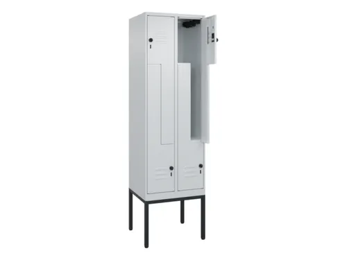 Z-garderobekast,HxBxD 2120x600x500mm,vak B 150/300mm,draaigrendel