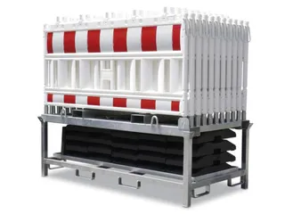 set afzethekken,20hekelementen,21voetplaten,HxL 1250x2300mm,kunststof - 1