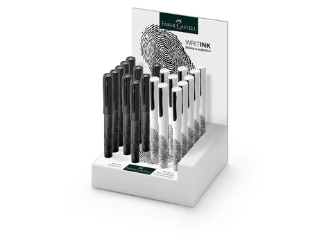 vulpen Faber-Castell WRITink Print display 20 stuks zwart/wit