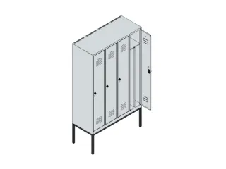 locker voor scheiding van kleding,HxBxD 2120x1200x500mm,4vak - 3