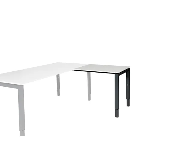 Domino Aanbouw Hoogte Verstelbaar 800x600mm Wit 25mm Zwart