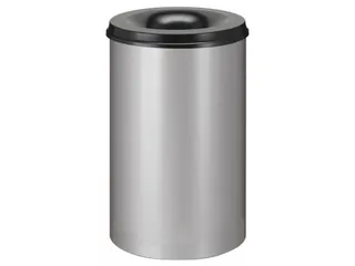 Afvalbak Vlamdovend 110 Liter Aluminiumgrijs / Zwart - 1