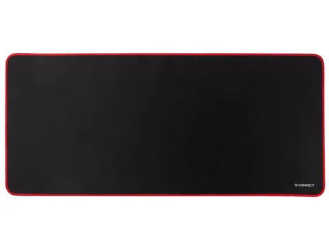 Tapis De Bureau Et Tapis De Souris, Ft 90 X 40 Cm, Noir Avec Bord Roug