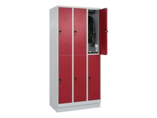 dubbeldekse locker,HxBxD 1950x900x500mm,3x2vak.,vak B 300mm - 3