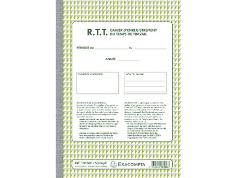 Rtt Enreg.du Temps D E Travail 50D A.