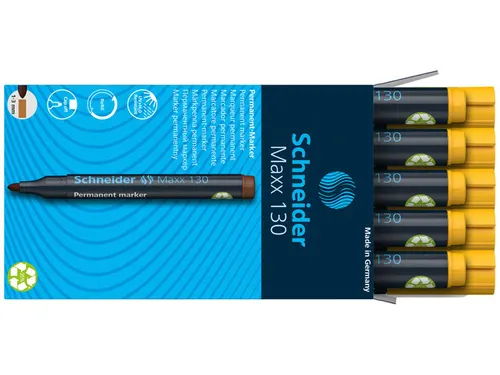 Marker Schneider Maxx 130 permanent ronde punt geel