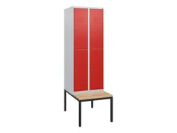 Dubbeldekse dekenkist,HxBxD 1950x600x815mm,2x2vak.,vak B 300mm