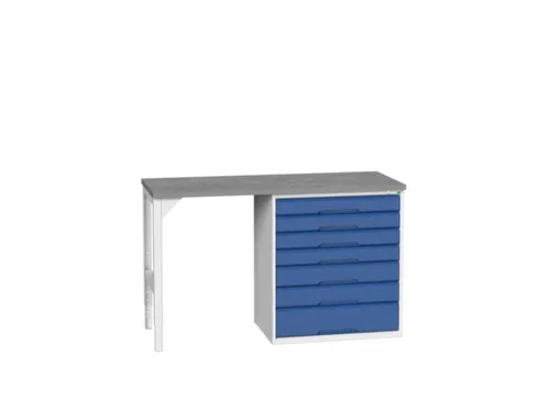 werkbank,HxBxD 930x1500x600mm,linoleumblad,2voeten/1container