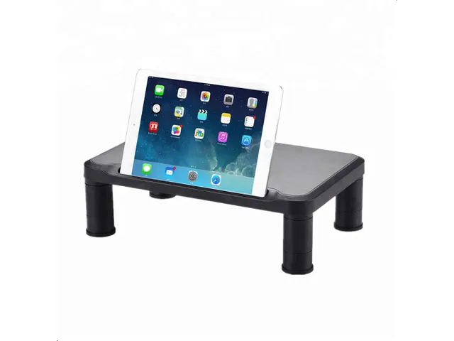 Support écran avec support tablette noir