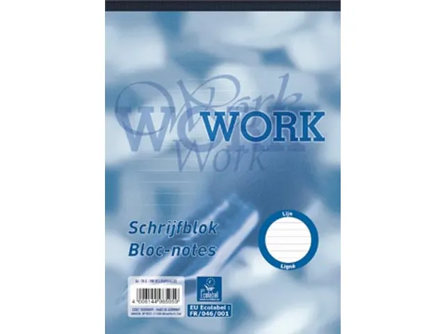 schrijfblok, ft A6, 70 g/m², 100 vel, gelijnd