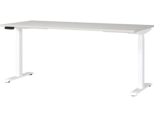 Elektrisch ihv bureau,HxBxD 720-1200x1800x800mm,blad lichtgrijs