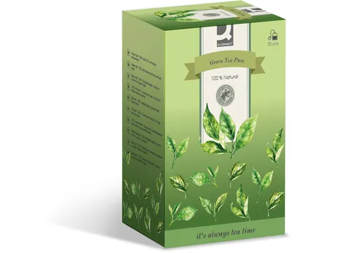 Thé Q-connect Green Tea Pure boîte de 20 sachets
