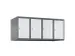 opzetkast,v. locker,4vak.,vak B 300mm,HxBxD 500x1200x500mm,vleugeldeur