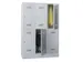 dubbeldekse locker,HxBxD 1850x1200x500mm,3x2vak.,RAL7035,front RAL5012