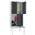 banklocker,dubbeldeks,HxBxD 2150x800x800mm,RAL7035,front RAL7016