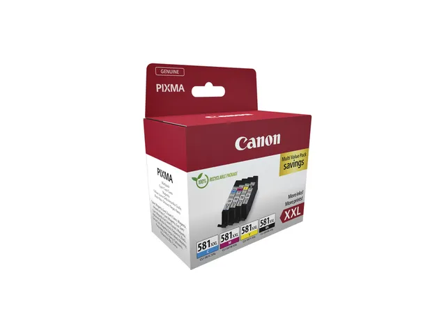 Inktcartridge Canon CLI-581XXL zwart + 3 kleuren