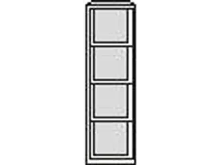 hangmappenkast,HxBxD 1321x413x622mm,4hangmappenframes,1baan,romp zwart - 7