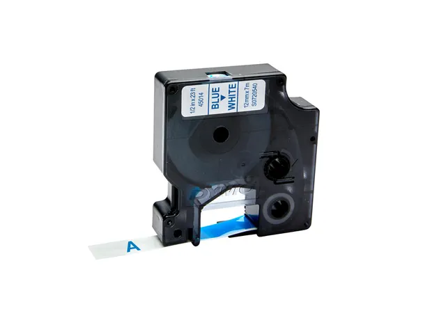 Labeltape Dymo 45014 D1 S720540 12mmx7m blauw op wit